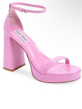 Steve Madden Veronica Hot Pink Platform Ankle Strap Sandals Heels